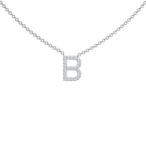 Initial Icons "B" Diamond Letter Necklace