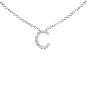 Initial Icons "C" Diamond Letter Necklace