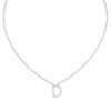 Initial Icons "D" Diamond Letter Necklace - PLEASURE DIAMONDS L.L.C. 5