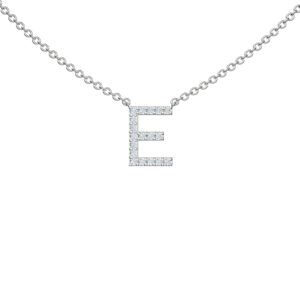 Initial Icons "E" Diamond Letter Necklace