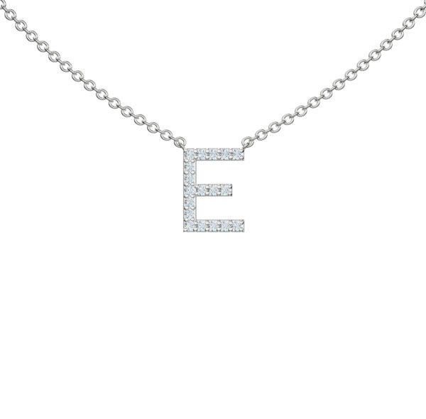 Initial Icons "E" Diamond Letter Necklace - PLEASURE DIAMONDS L.L.C. 1