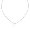 Initial Icons "F" Diamond Letter Necklace - PLEASURE DIAMONDS L.L.C. 5