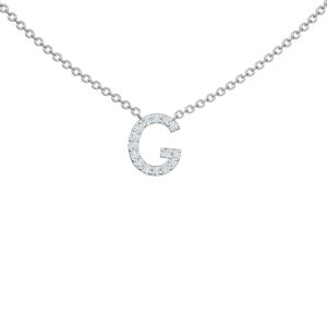 Initial Icons "G" Diamond Letter Necklace