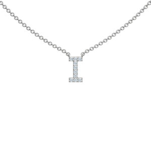 Initial Icons "I" Diamond Letter Necklace