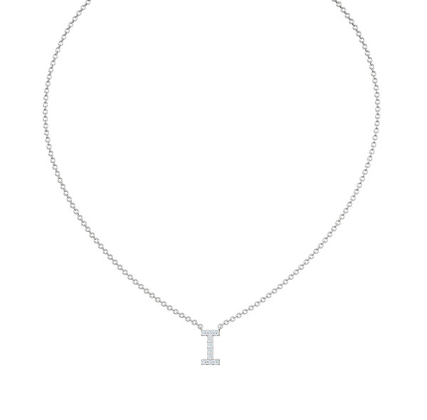 Initial Icons "I" Diamond Letter Necklace - PLEASURE DIAMONDS L.L.C. 2