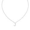 Initial Icons "J" Diamond Letter Necklace - PLEASURE DIAMONDS L.L.C. 5