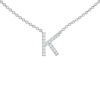 Initial Icons "K" Diamond Letter Necklace - PLEASURE DIAMONDS L.L.C. 9