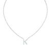 Initial Icons "K" Diamond Letter Necklace - PLEASURE DIAMONDS L.L.C. 5