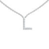 Initial Icons "L" Diamond Letter Necklace - PLEASURE DIAMONDS L.L.C. 9