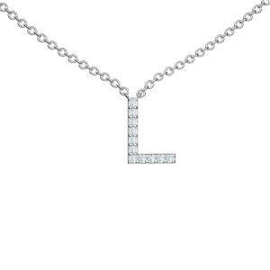 Initial Icons "L" Diamond Letter Necklace