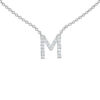 Initial Icons "M" Diamond Letter Necklace - PLEASURE DIAMONDS L.L.C. 4