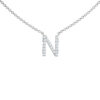 Initial Icons "N" Diamond Letter Necklace - PLEASURE DIAMONDS L.L.C. 7