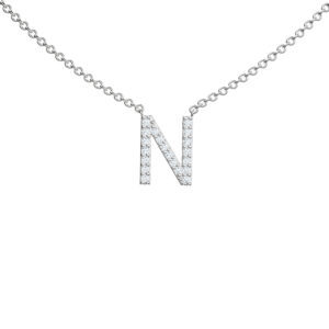 Initial Icons "N" Diamond Letter Necklace