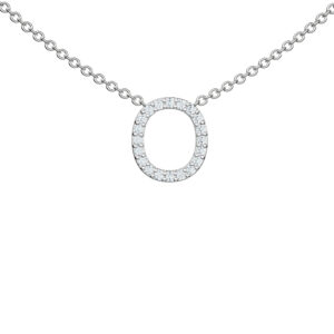 Initial Icons "O" Diamond Letter Necklace