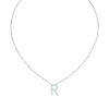 Initial Icons "R" Diamond Letter Necklace - PLEASURE DIAMONDS L.L.C. 5