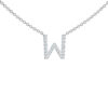 Initial Icons "W" Diamond Letter Necklace - PLEASURE DIAMONDS L.L.C. 7