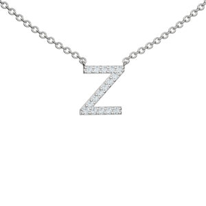 Initial Icons "Z" Diamond Letter Necklace