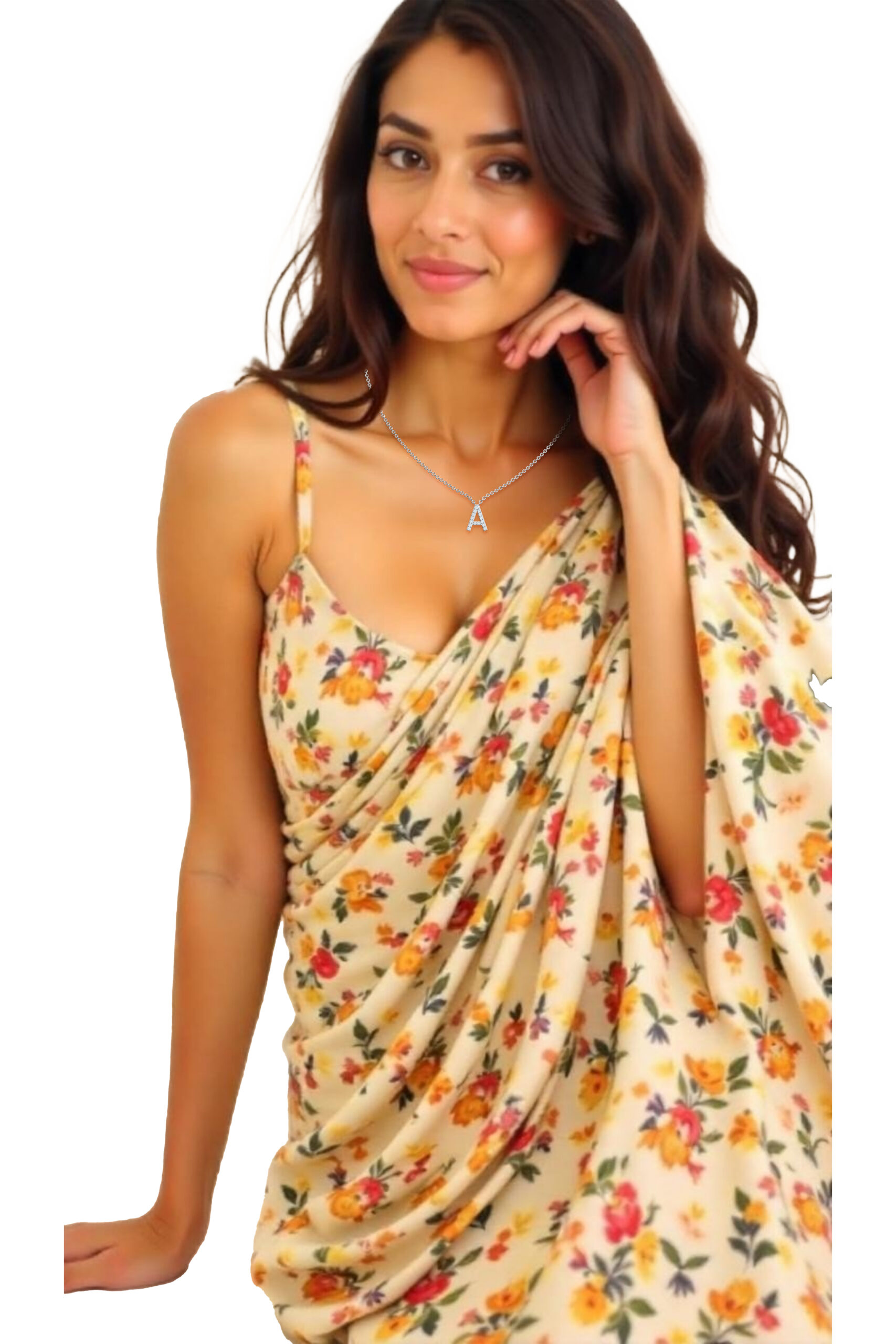 Initial Icons "A" Diamond Letter Necklace - PLEASURE DIAMONDS L.L.C. 3