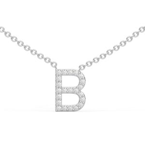 Initial Icons "B" Diamond Letter Necklace
