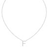 Initial Icons "F" Diamond Letter Necklace - PLEASURE DIAMONDS L.L.C. 5