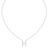Initial Icons "H" Diamond Letter Necklace - PLEASURE DIAMONDS L.L.C. 5