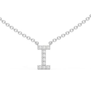 Initial Icons "I" Diamond Letter Necklace