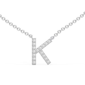 Initial Icons "K" Diamond Letter Necklace