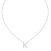 Initial Icons "K" Diamond Letter Necklace - PLEASURE DIAMONDS L.L.C. 5