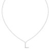 Initial Icons "L" Diamond Letter Necklace - PLEASURE DIAMONDS L.L.C. 5