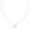Initial Icons "M" Diamond Letter Necklace - PLEASURE DIAMONDS L.L.C. 5