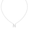 Initial Icons "N" Diamond Letter Necklace - PLEASURE DIAMONDS L.L.C. 5