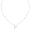 Initial Icons "P" Diamond Letter Necklace - PLEASURE DIAMONDS L.L.C. 5