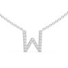 Initial Icons "W" Diamond Letter Necklace - PLEASURE DIAMONDS L.L.C. 7