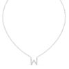 Initial Icons "W" Diamond Letter Necklace - PLEASURE DIAMONDS L.L.C. 5