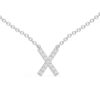 Initial Icons "X" Diamond Letter Necklace - PLEASURE DIAMONDS L.L.C. 4