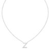 Silver necklace with diamond 'Z' pendant