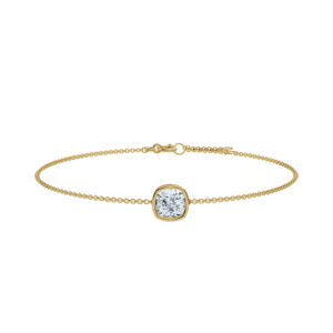 Cushion Bezel Solitaire Diamond Bracelet