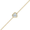 Heart Bezel Solitaire Diamond Bracelet - PLEASURE DIAMONDS L.L.C. 6