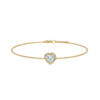 Heart Bezel Solitaire Diamond Bracelet - PLEASURE DIAMONDS L.L.C. 5