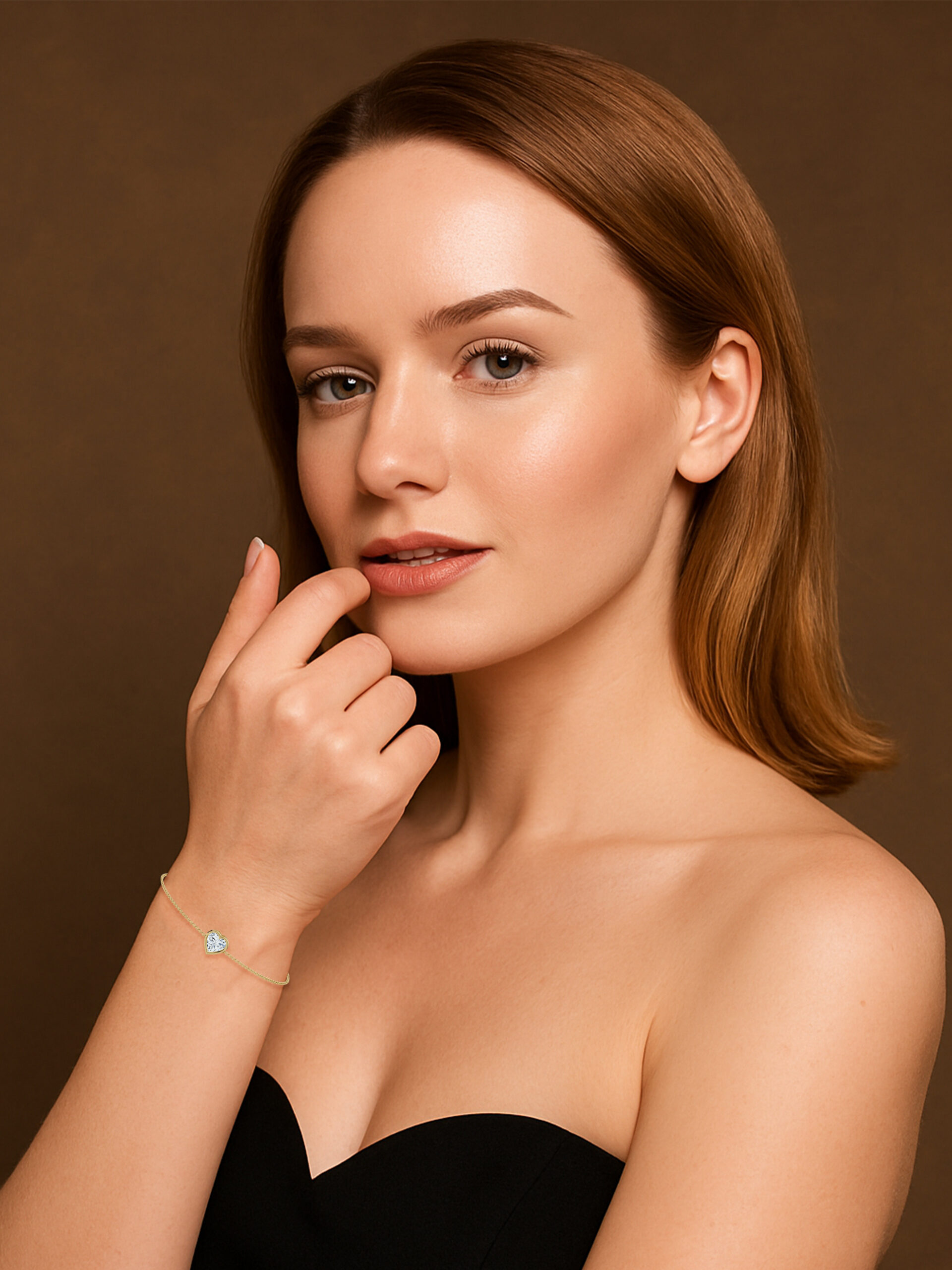 Heart Bezel Solitaire Diamond Bracelet - PLEASURE DIAMONDS L.L.C. 4