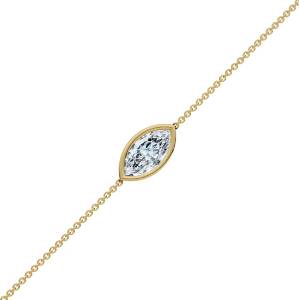 Marquise Bezel Solitaire Diamond Bracelet - PLEASURE DIAMONDS L.L.C. 2