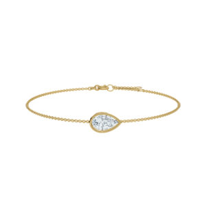 Pear Bezel Solitaire Diamond Bracelet