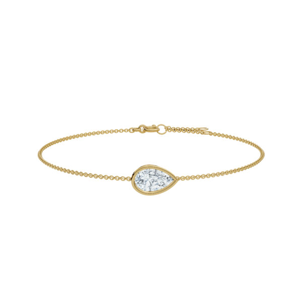 Pear Bezel Solitaire Diamond Bracelet - PLEASURE DIAMONDS L.L.C. 1