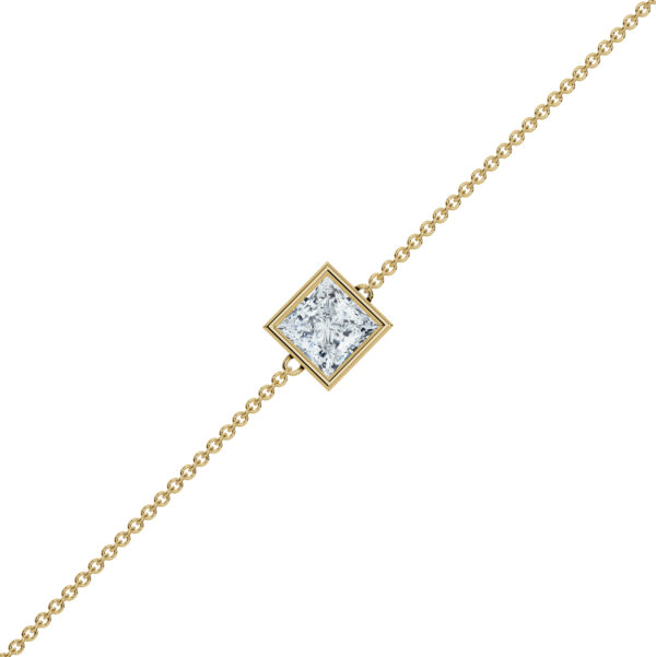Princess Bezel Solitaire Diamond Bracelet - PLEASURE DIAMONDS L.L.C. 2