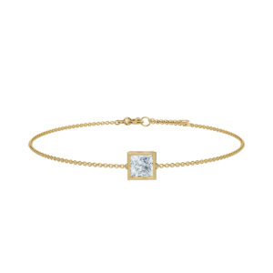 Princess Bezel Solitaire Diamond Bracelet