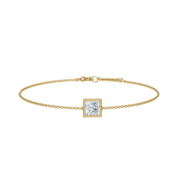 Princess Bezel Solitaire Diamond Bracelet - PLEASURE DIAMONDS L.L.C. 1