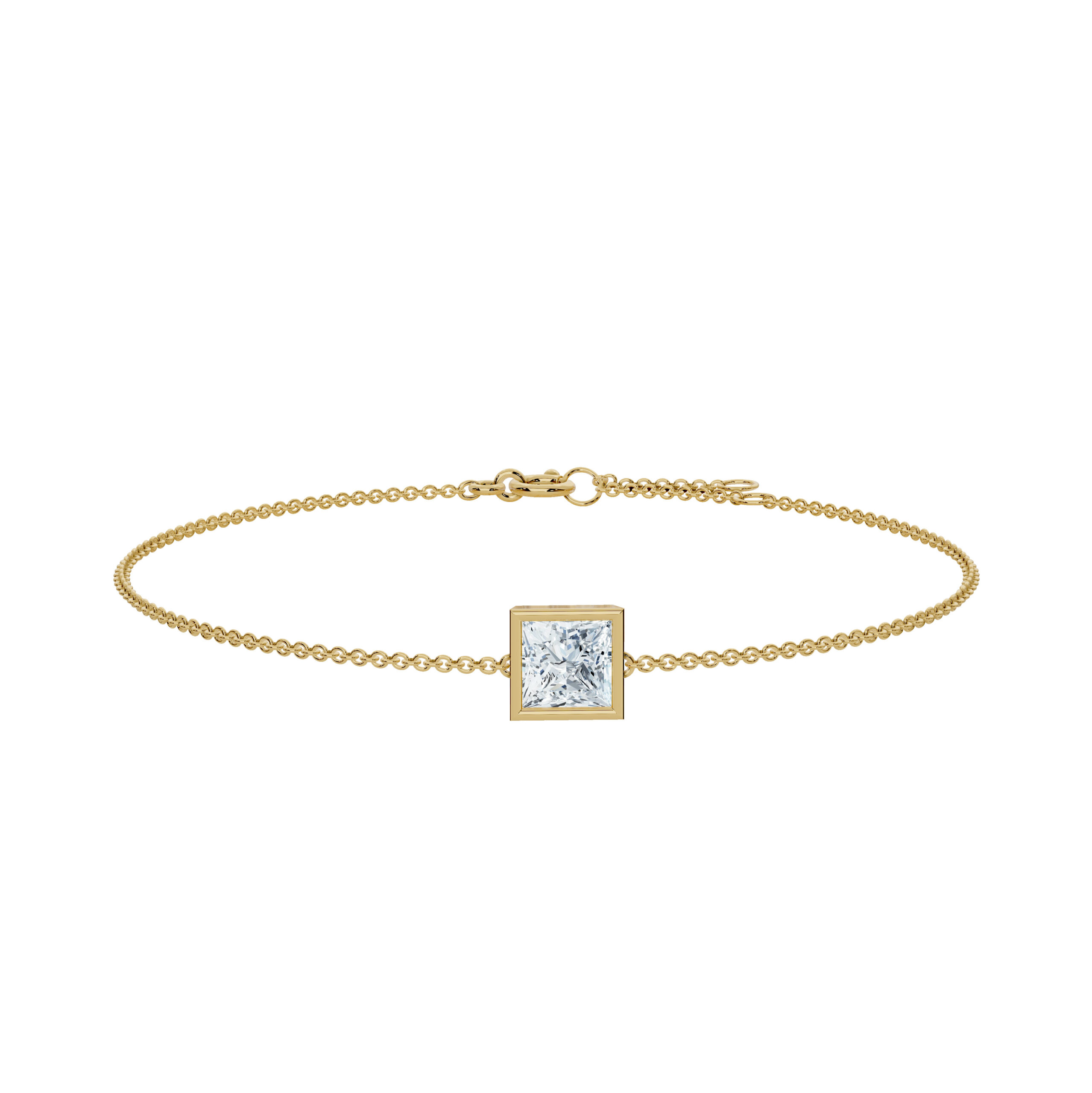 Princess Bezel Solitaire Diamond Bracelet - PLEASURE DIAMONDS L.L.C. 1