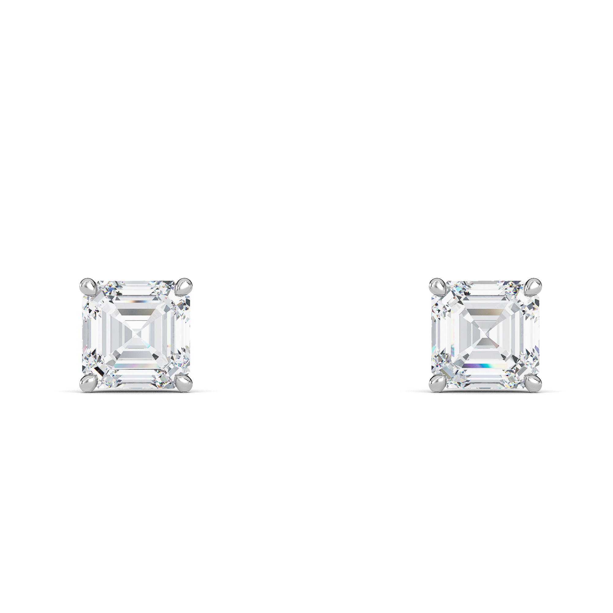 Asscher Diamond Studs - PLEASURE DIAMONDS L.L.C. 3