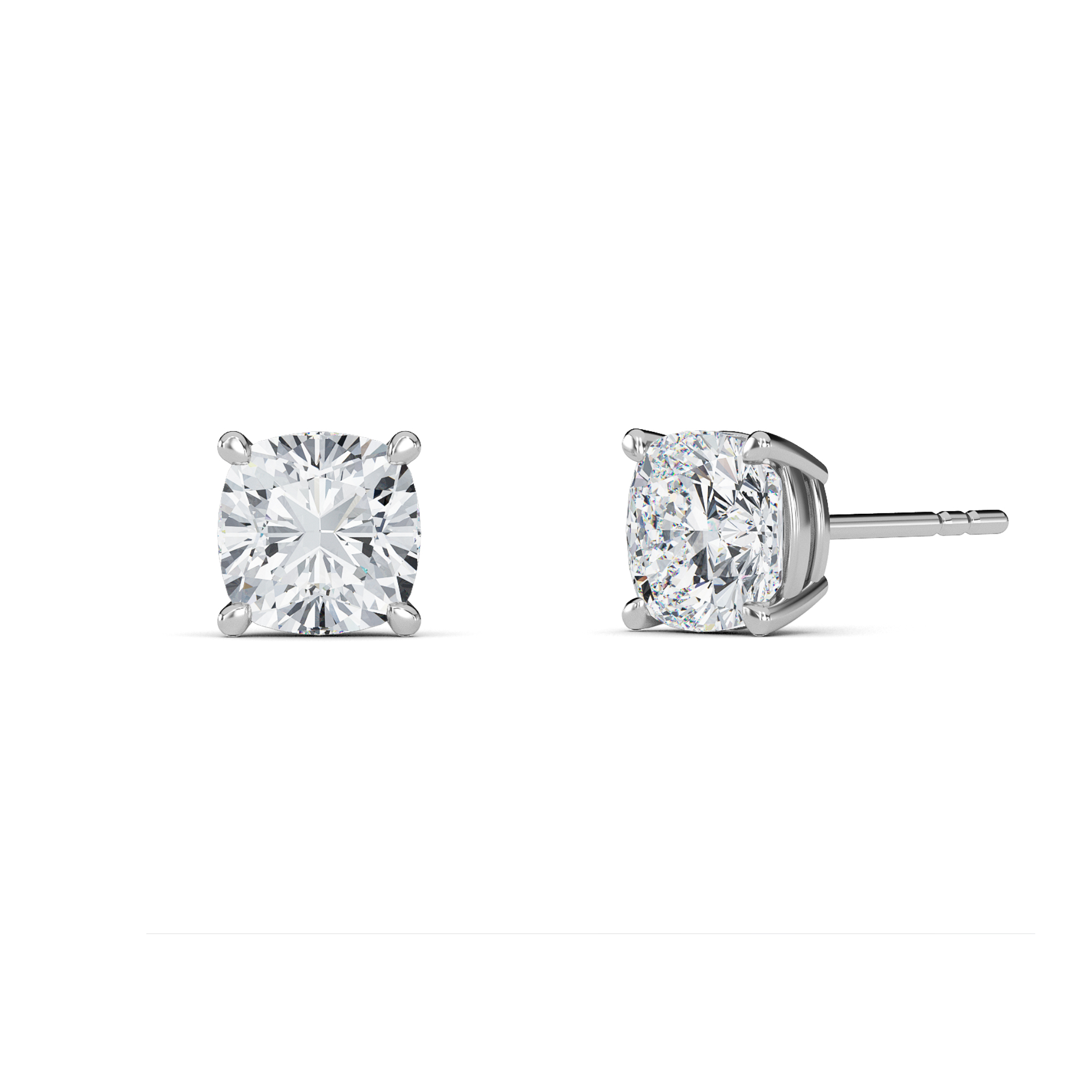 Cushion Diamond Studs - PLEASURE DIAMONDS L.L.C. 1