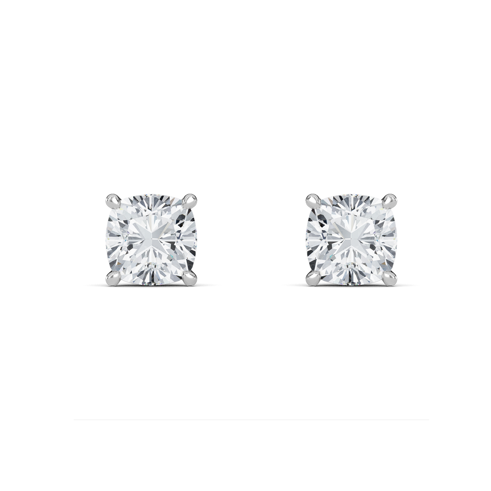 Cushion Diamond Studs - PLEASURE DIAMONDS L.L.C. 3